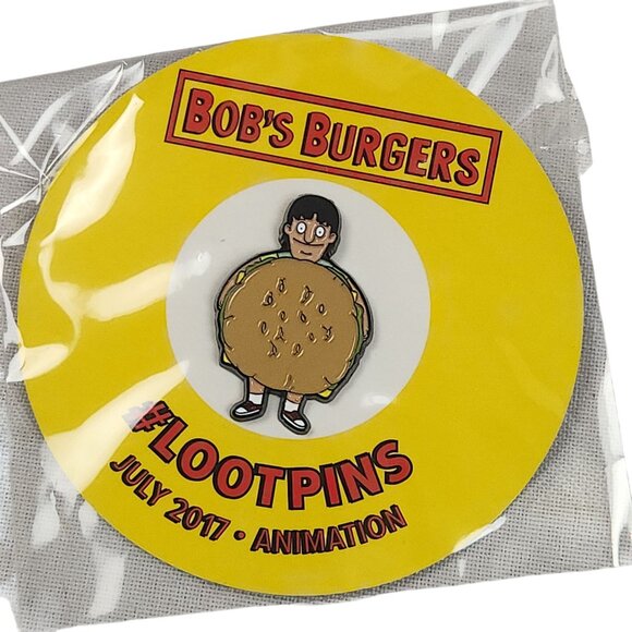 Bobs Burgers July 2017 Loot Crate Exclusive Tina Burger Animation Pin - Picture 1 of 3